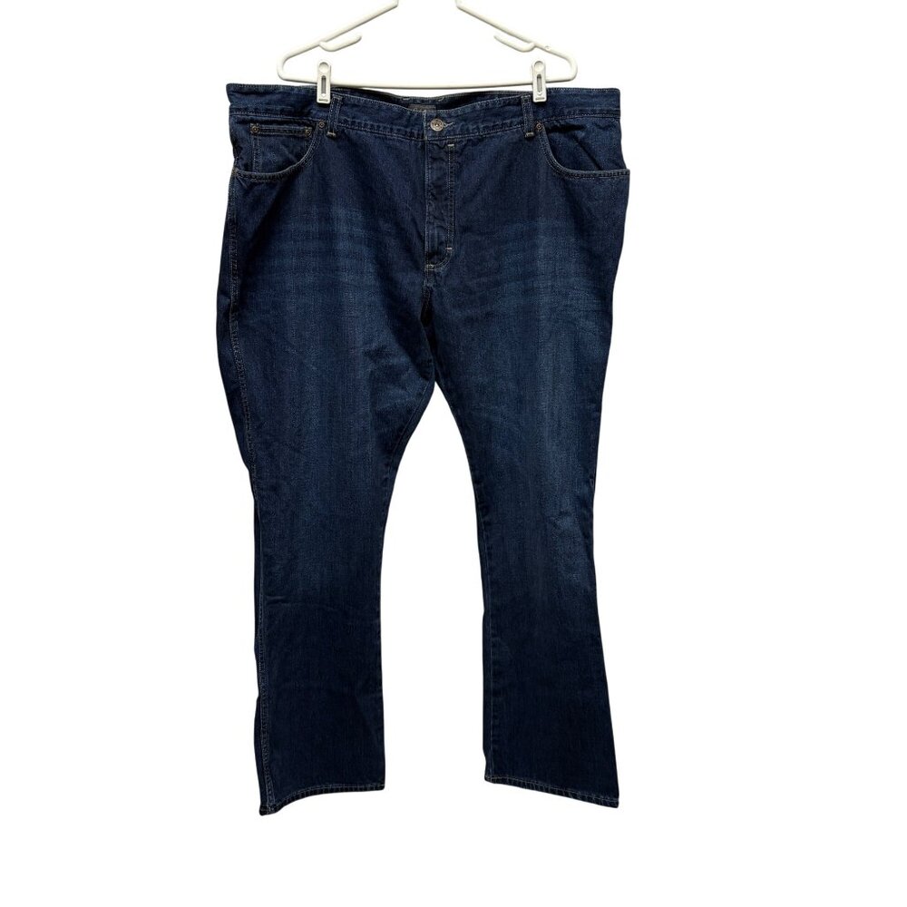 Cabelas Mens Jeans Size 44x32 Straight Leg Dark Wash Denim Casual Workwear